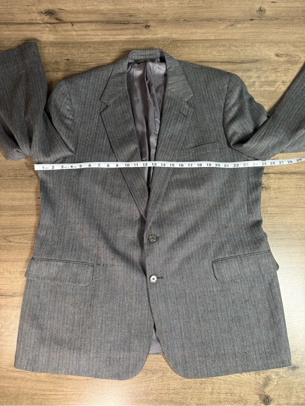 VTG Tom James EC Men’s USA Union Made Window Paine Herringbone Wool Blazer SC